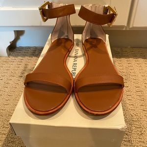 Banana Republic Karmine Brown Leather Sandals